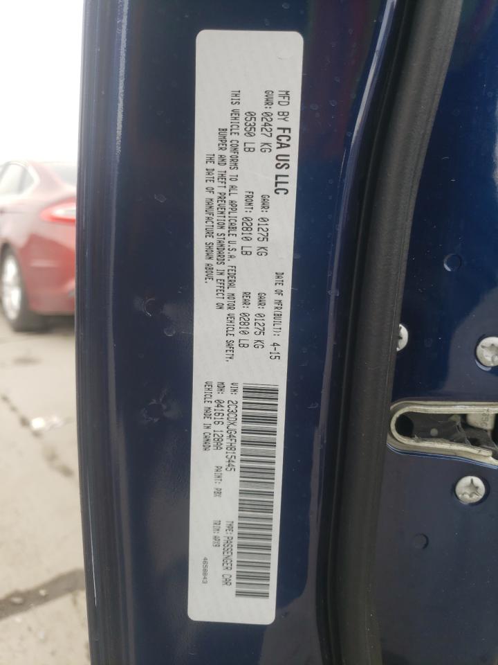Photo 10 from auction – 2015 DODGE CHARGER SX with VIN 2C3CDXJG4FH815445