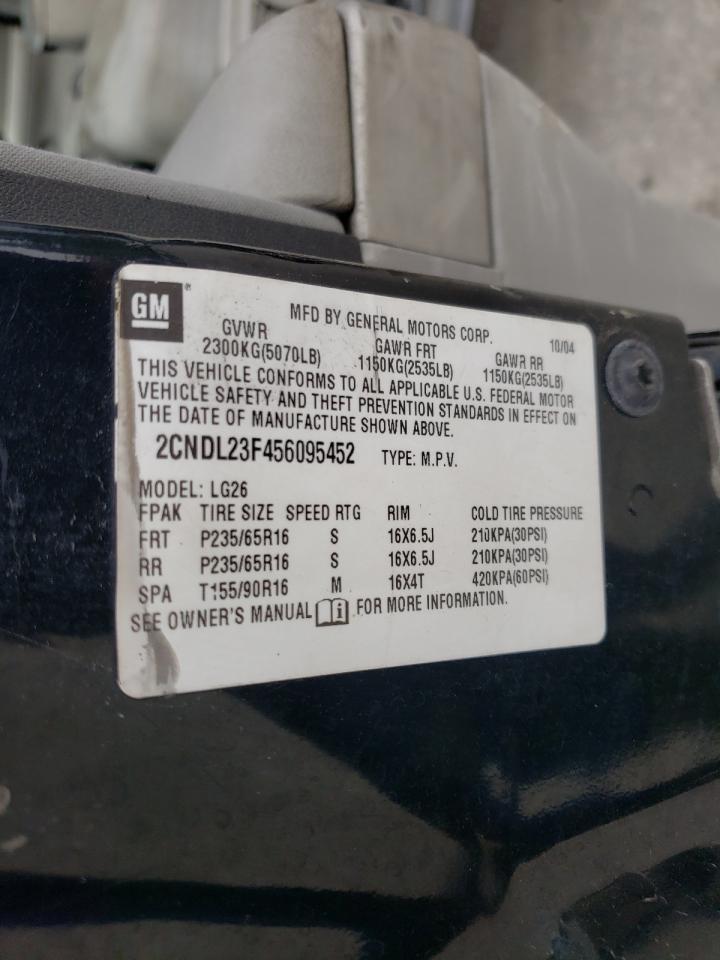 Photo 10 from auction – 2005 CHEVROLET EQUINOX LS with VIN 2CNDL23F456095452