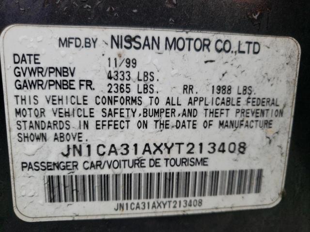 Photo 10 from auction – 2000 NISSAN MAXIMA GLE with VIN JN1CA31AXYT213408
