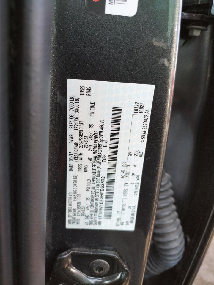 Photo 10 from auction – 2017 FORD F150 SUPER with VIN 1FTEW1EF3HFB63502