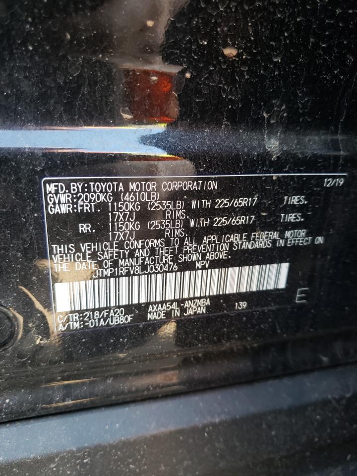 Photo 10 from auction – 2020 TOYOTA RAV4 XLE with VIN JTMP1RFV8LJ030476
