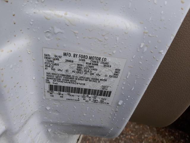 Photo 10 from auction – 2007 FORD F150 SUPER with VIN 1FTPW14V87KC91418