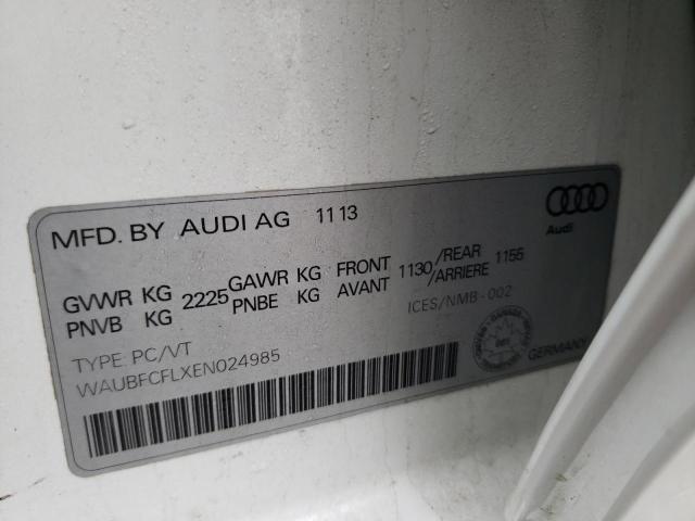 Photo 10 from auction – 2014 AUDI A4 PREMIUM with VIN WAUBFCFLXEN024985