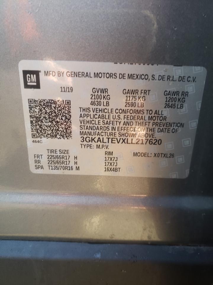 Photo 10 from auction – 2020 GMC TERRAIN SL with VIN 3GKALTEVXLL217620
