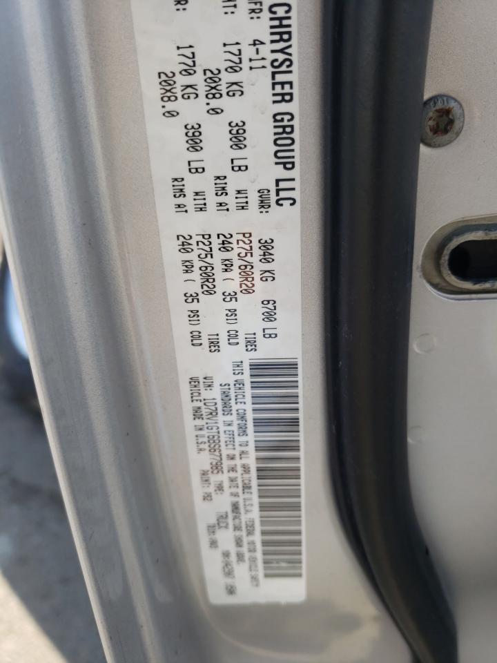 Photo 10 from auction – 2011 DODGE RAM 1500 with VIN 1D7RV1GT6BS677985