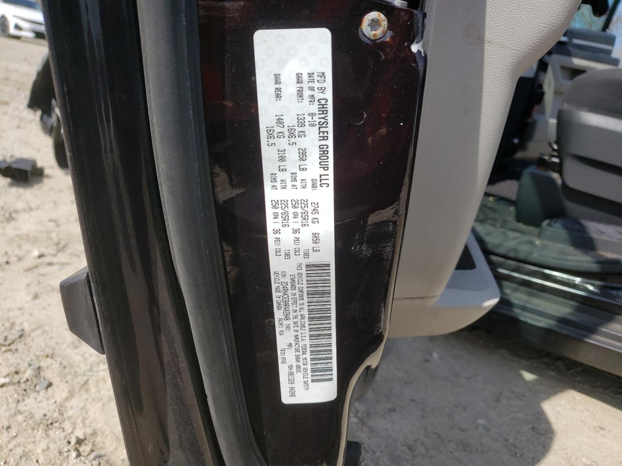 Photo 10 from auction – 2010 DODGE GRAND CARA with VIN 2D4RN4DE8AR402848