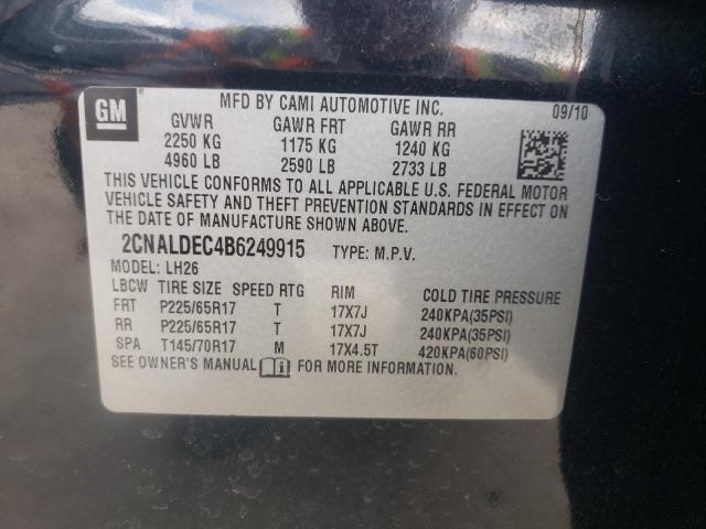 Photo 10 from auction – 2011 CHEVROLET EQUINOX LT with VIN 2CNALDEC4B6249915