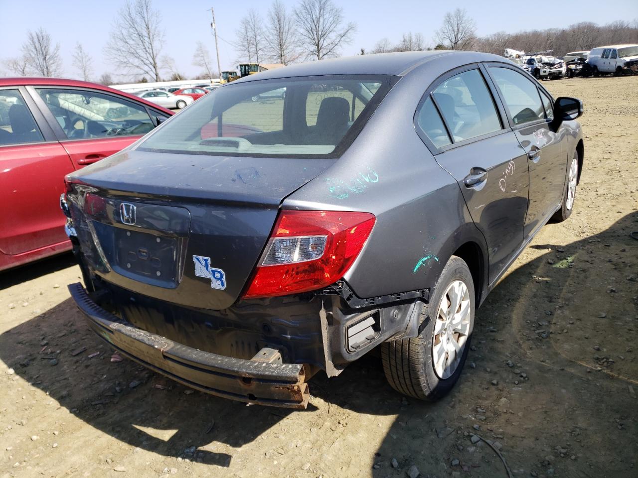 Photo 4 from auction – 2012 HONDA CIVIC LX with VIN 19XFB2F57CE387175