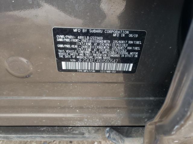 Foto 10 de la subasta – 2019 SUBARU FORESTER P con VIN JF2SKAEC4KH560542