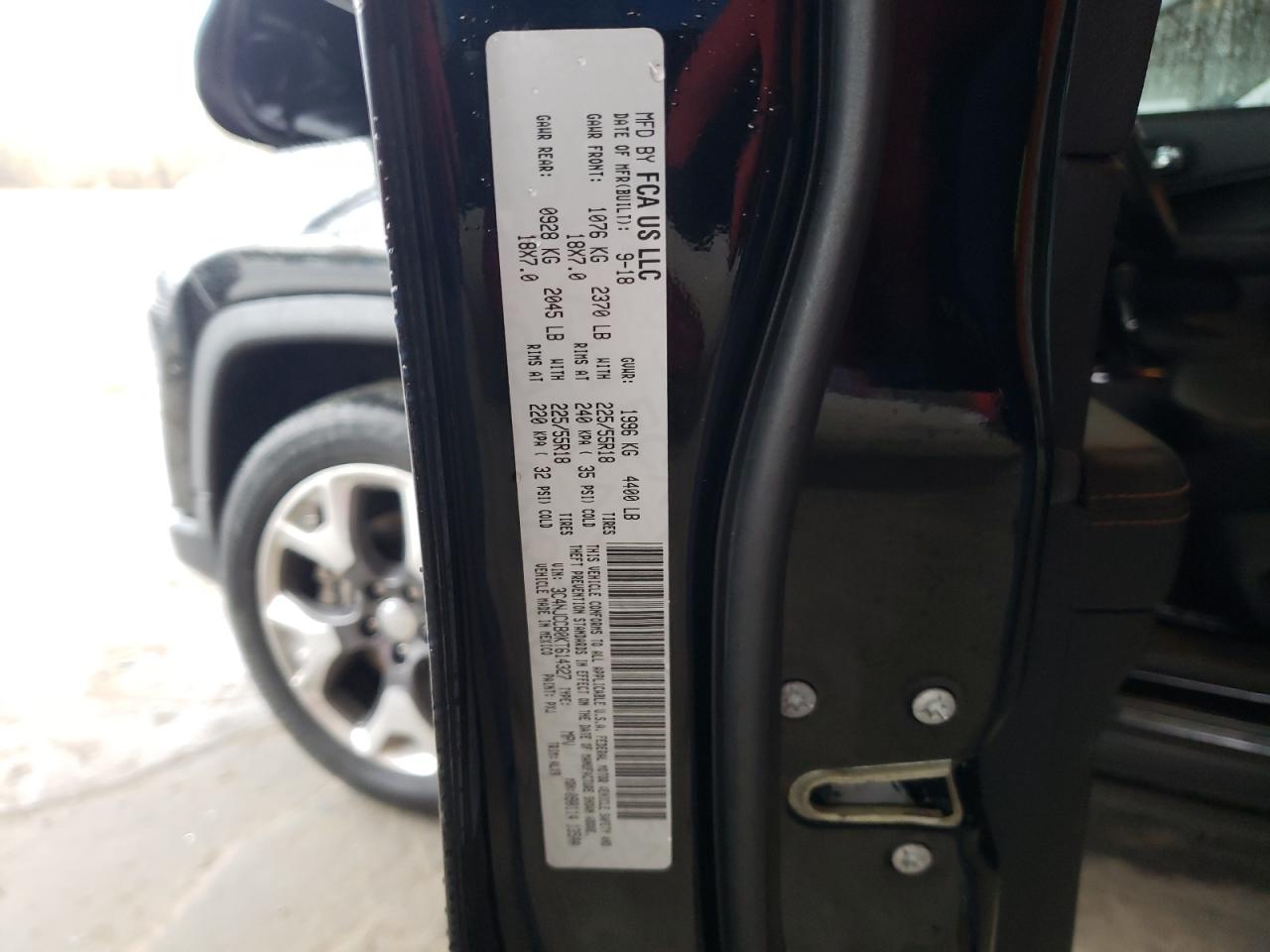Photo 10 from auction – 2019 JEEP COMPASS LI with VIN 3C4NJCCB0KT614327