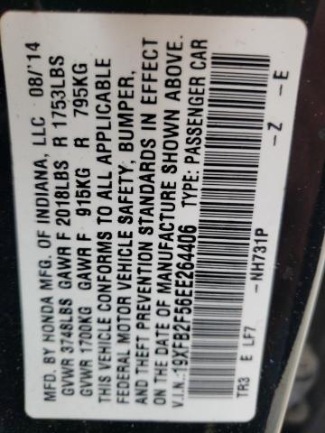Photo 10 from auction – 2014 HONDA CIVIC LX with VIN 19XFB2F56EE264406
