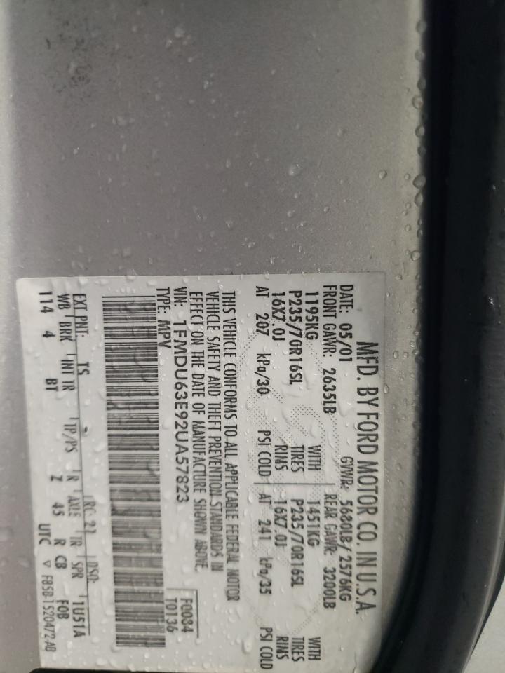 Photo 10 from auction – 2002 FORD EXPLORER X with VIN 1FMDU63E92UA57823
