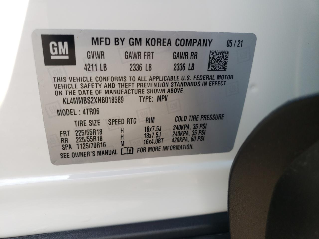 Photo 10 from auction – 2022 BUICK ENCORE GX with VIN KL4MMBS2XNB018589