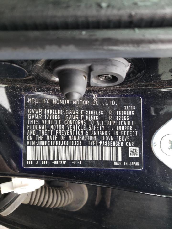 Photo 10 from auction – 2018 HONDA CIVIC EX with VIN JHMFC1F88JX010335
