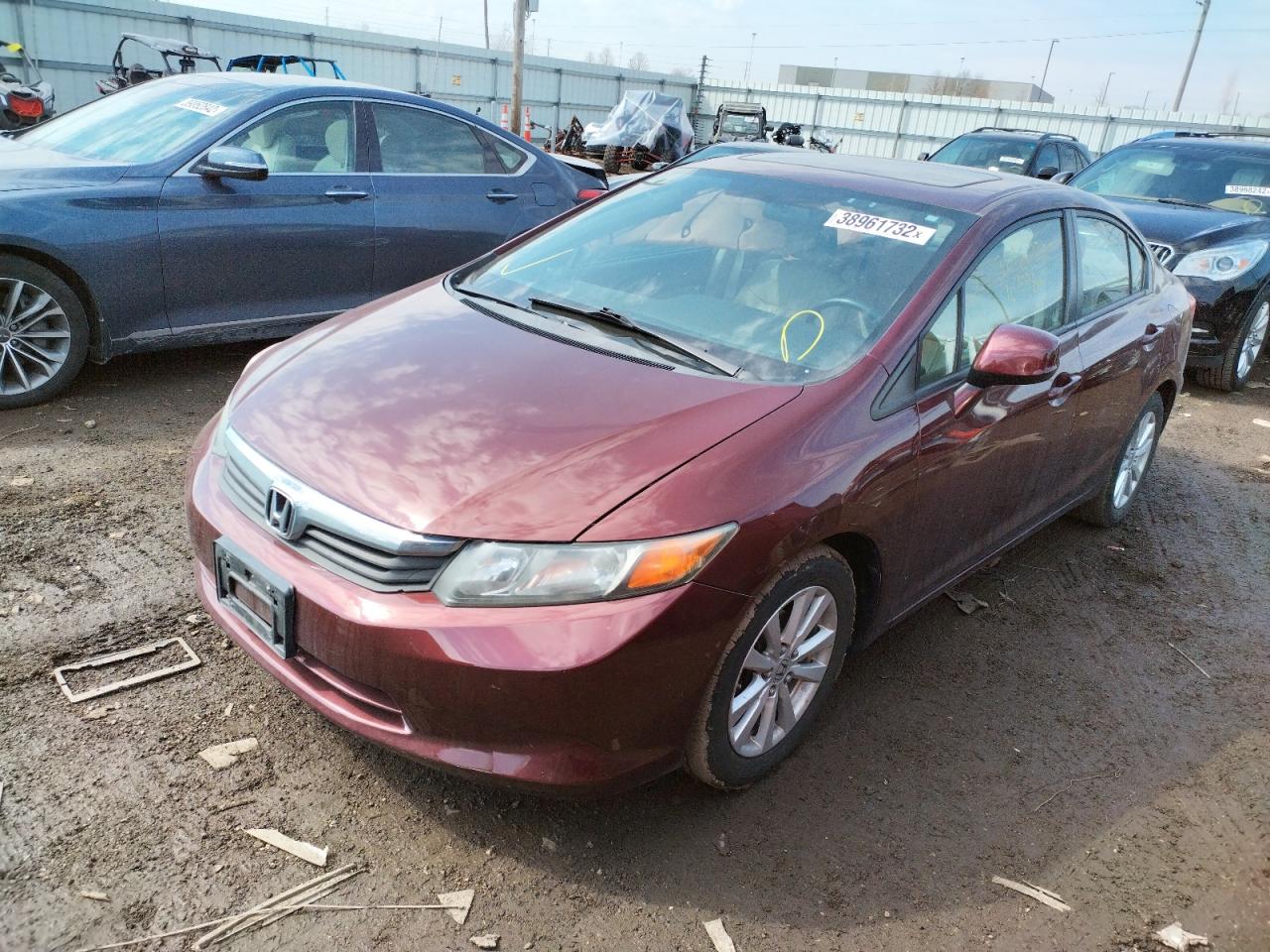 Photo 2 from auction – 2012 HONDA CIVIC EXL with VIN 2HGFB2F91CH536365