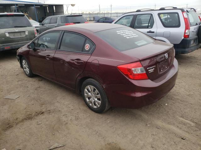 Photo 3 from auction – 2012 HONDA CIVIC LX with VIN 19XFB2F59CE036543