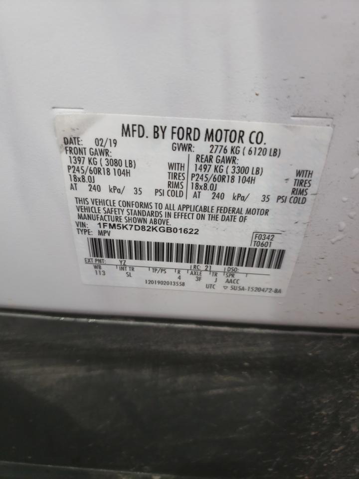 Photo 10 from auction – 2019 FORD EXPLORER X with VIN 1FM5K7D82KGB01622