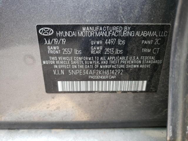 Photo 10 from auction – 2019 HYUNDAI SONATA LIM with VIN 5NPE34AF2KH814292