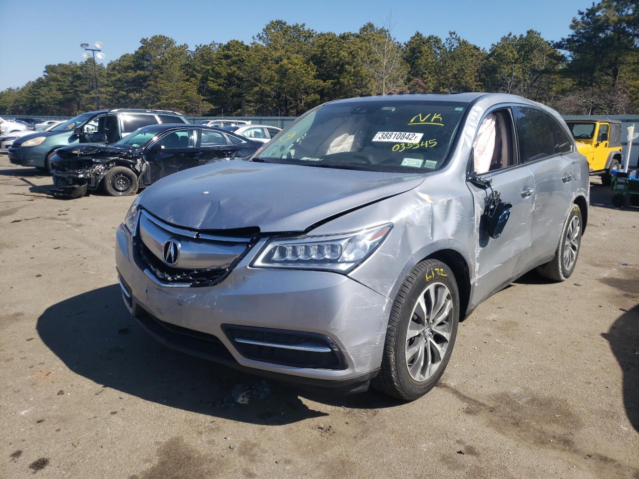 Photo 2 from auction – 2016 ACURA MDX TECHNO with VIN 5FRYD4H46GB035545