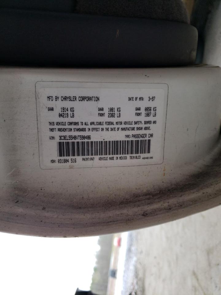 Photo 10 from auction – 1997 CHRYSLER SEBRING JX with VIN 3C3EL55H8VT590486