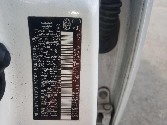 Photo 10 from auction – 2011 TOYOTA COROLLA BA with VIN 2T1BU4EE5BC569461