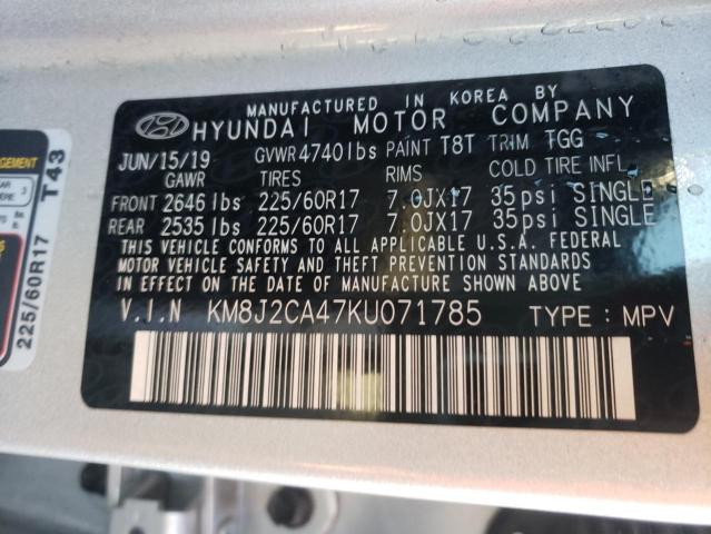 Photo 10 from auction – 2019 HYUNDAI TUCSON SE with VIN KM8J2CA47KU071785