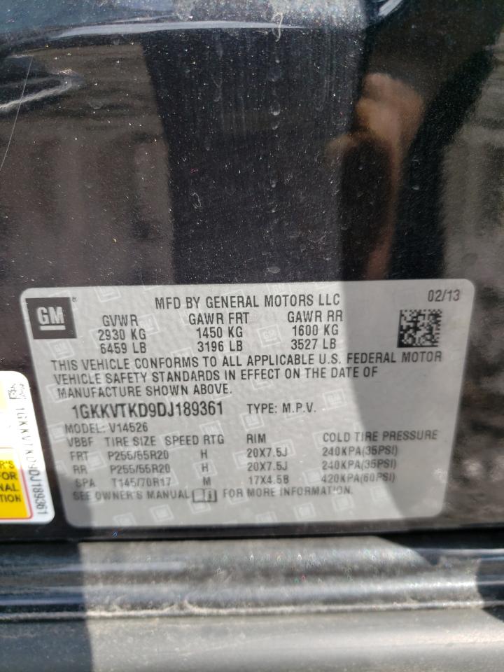 Photo 10 from auction – 2013 GMC ACADIA DEN with VIN 1GKKVTKD9DJ189361