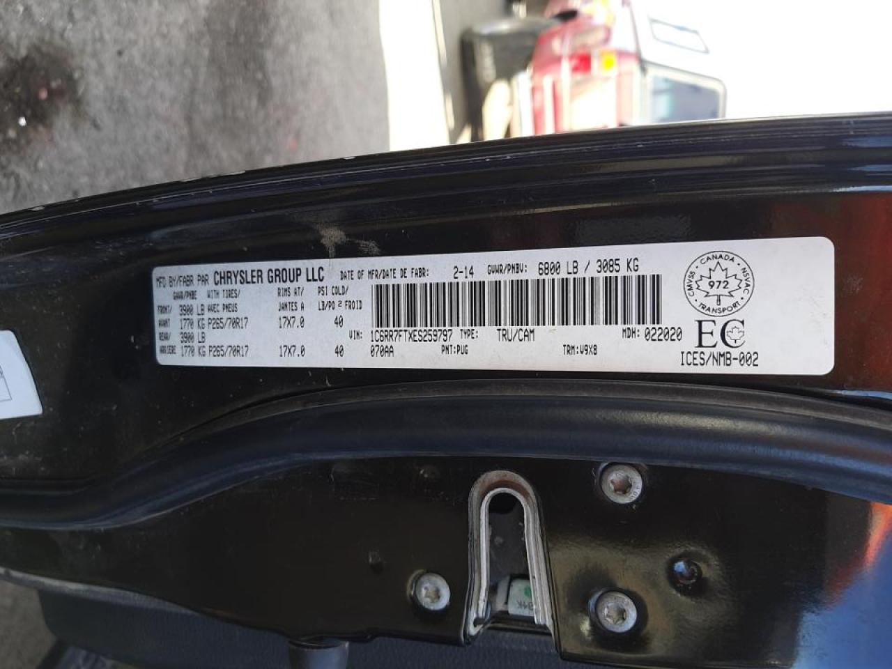 Photo 10 from auction – 2014 RAM 1500 ST with VIN 1C6RR7FTXES259797