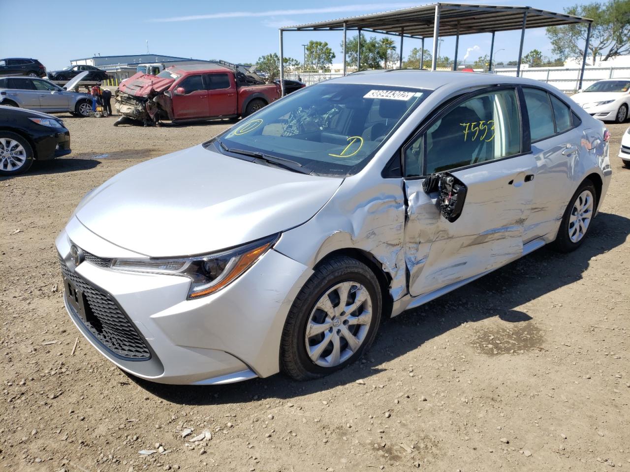 Photo 2 from auction – 2021 TOYOTA COROLLA LE with VIN JTDEPMAE6MJ177512