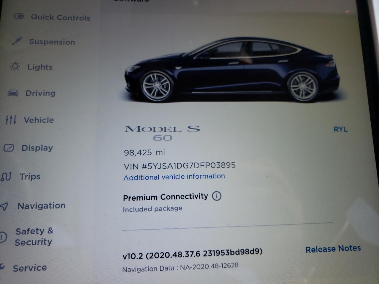 Photo 8 from auction – 2013 TESLA MODEL S with VIN 5YJSA1DG7DFP03895