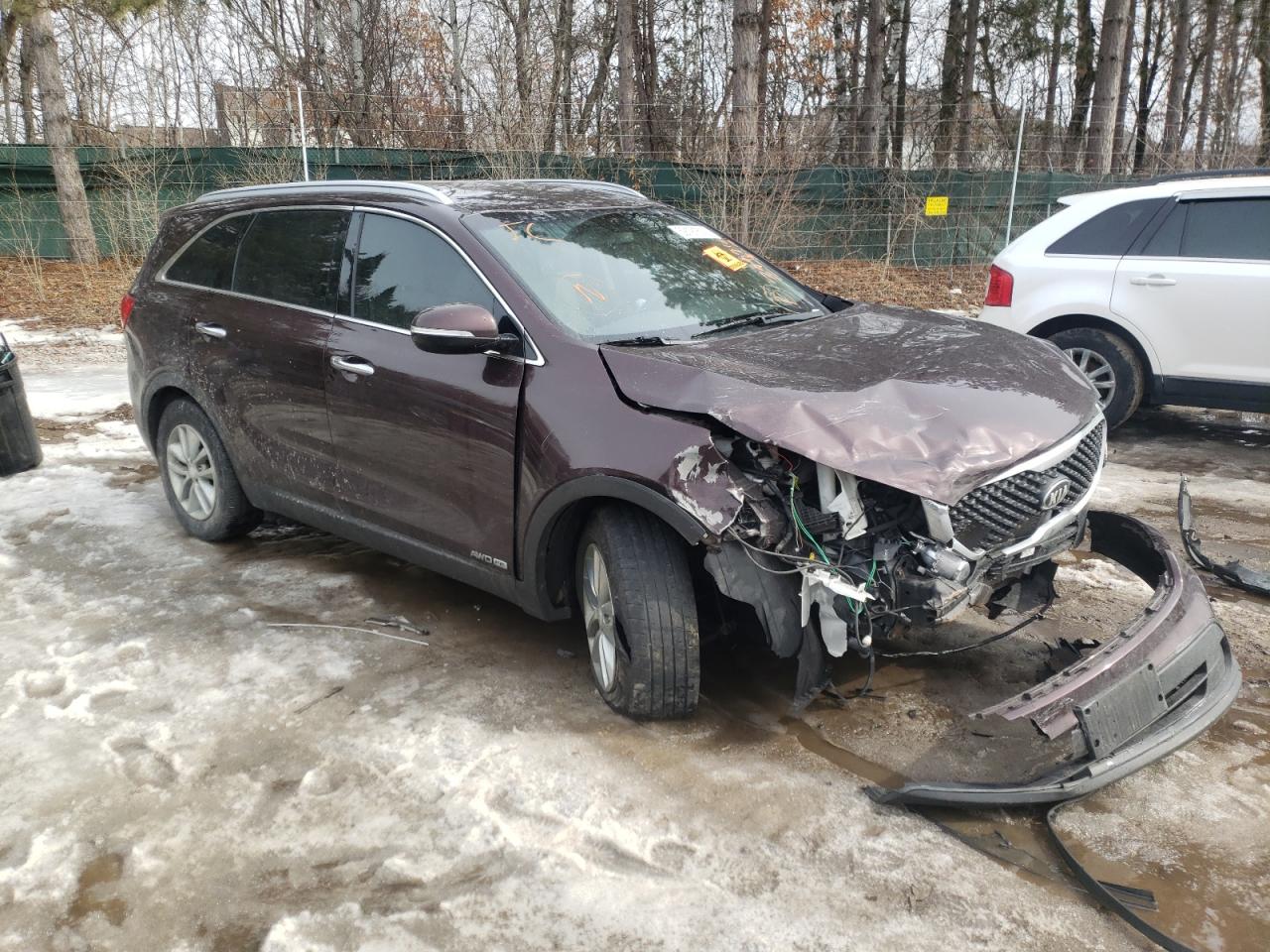 KIA SORENTO LX 2016 with VIN 5XYPGDA50GG059615 - Photo from auction