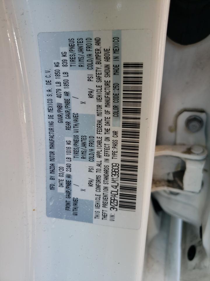 Photo 10 from auction – 2020 MAZDA 3 PREFERRE with VIN 3MZBPADL4LM139609