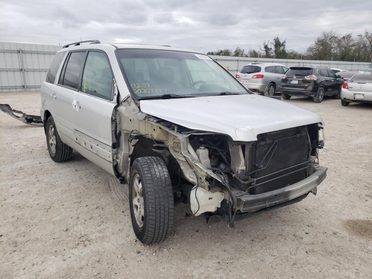 HONDA PILOT EXL 2007 with VIN 5FNYF28567B046456 - Photo from auction