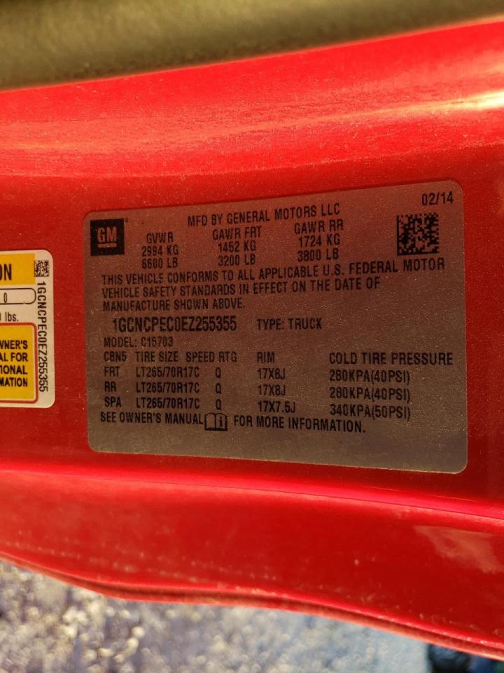 Photo 10 from auction – 2014 CHEVROLET SILVERADO with VIN 1GCNCPEC0EZ255355
