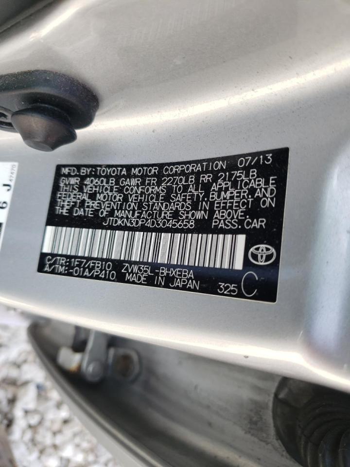 Photo 10 from auction – 2013 TOYOTA PRIUS PLUG with VIN JTDKN3DP4D3045658