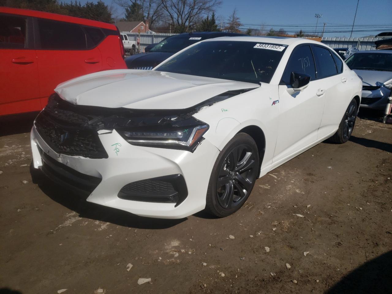 Photo 2 from auction – 2021 ACURA TLX TECH A with VIN 19UUB6F55MA010140
