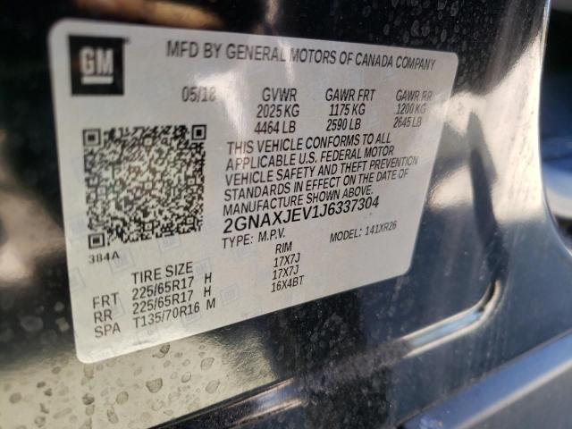 Photo 10 from auction – 2018 CHEVROLET EQUINOX LT with VIN 2GNAXJEV1J6337304