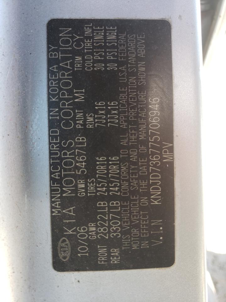 Foto 10 de la subasta – 2007 KIA SORENTO EX con VIN KNDJD736775706946