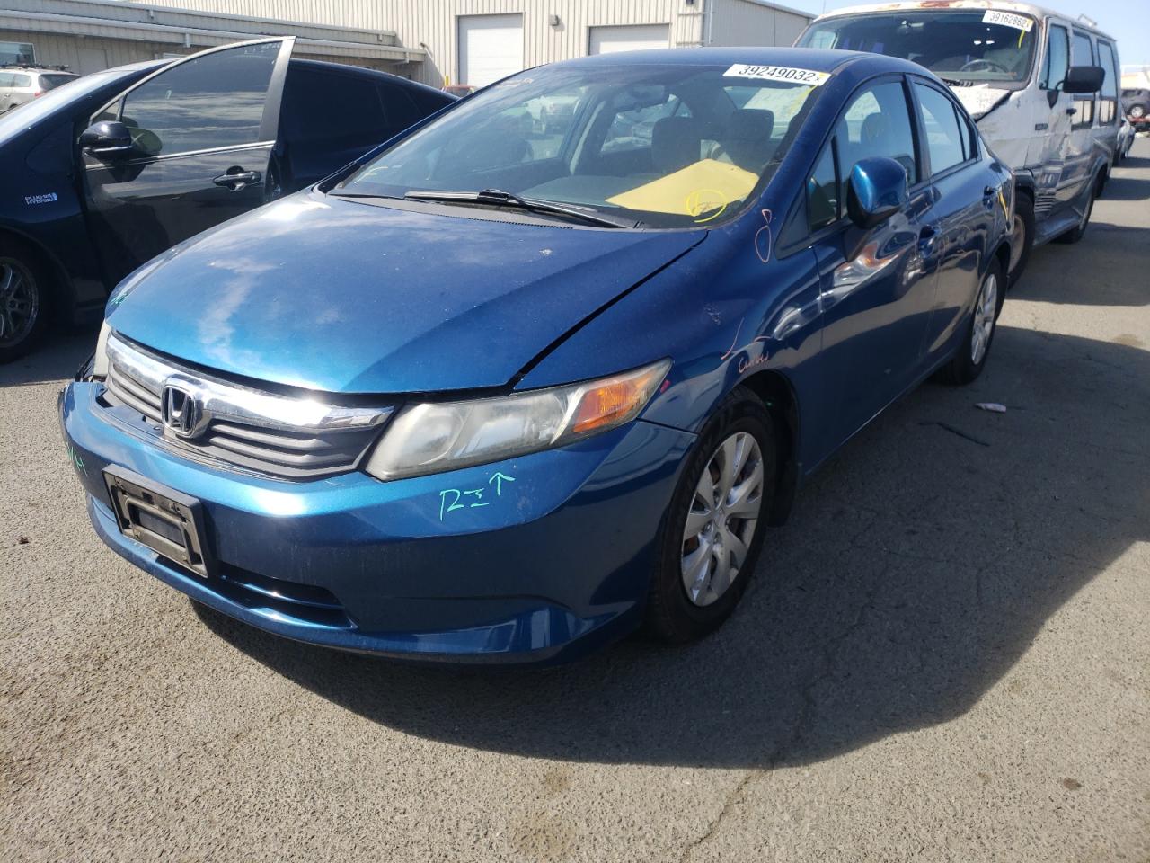 Photo 2 from auction – 2012 HONDA CIVIC LX with VIN 19XFB2F59CE344697