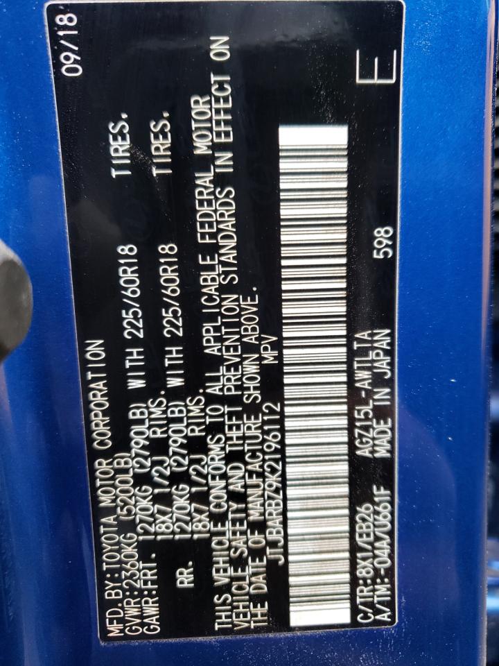 Photo 10 from auction – 2019 LEXUS NX 300 BAS with VIN JTJBARBZ9K2196112