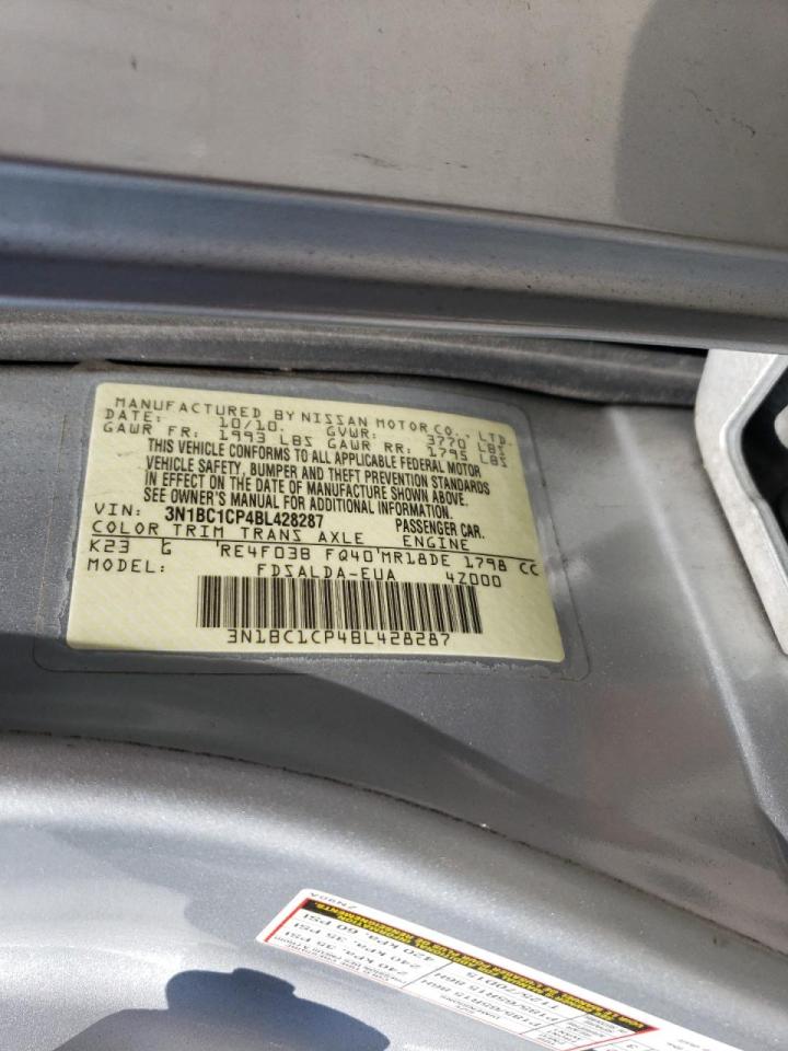 Photo 10 from auction – 2011 NISSAN VERSA S with VIN 3N1BC1CP4BL428287