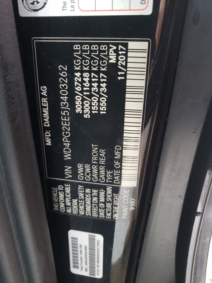 Photo 10 from auction – 2018 MERCEDES-BENZ METRIS with VIN WD4PG2EE5J3403262