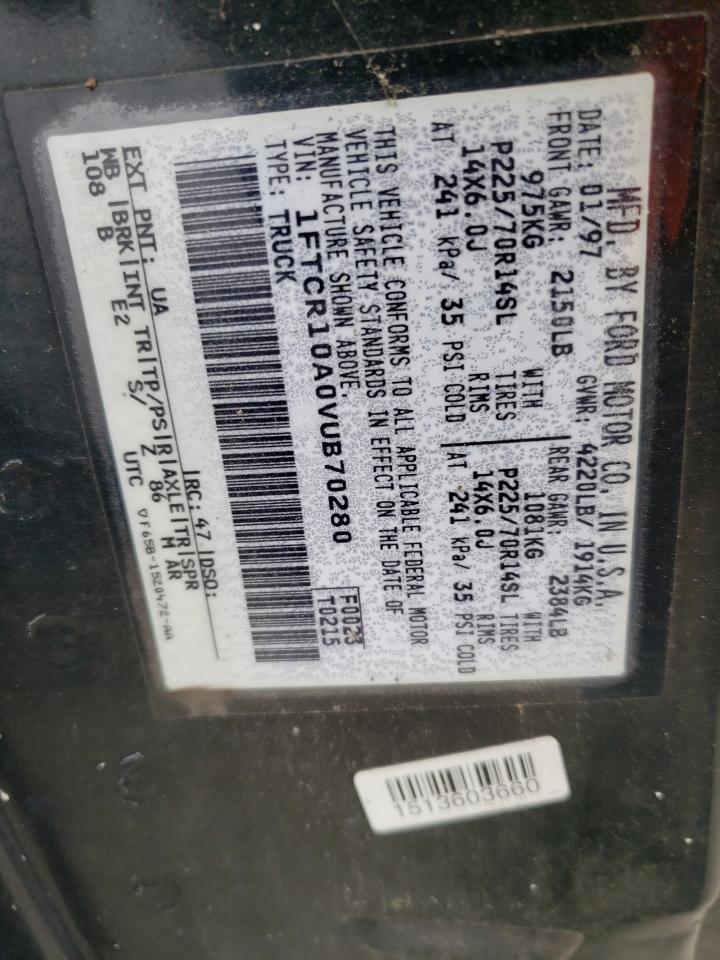 Photo 10 from auction – 1997 FORD RANGER with VIN 1FTCR10A0VUB70280