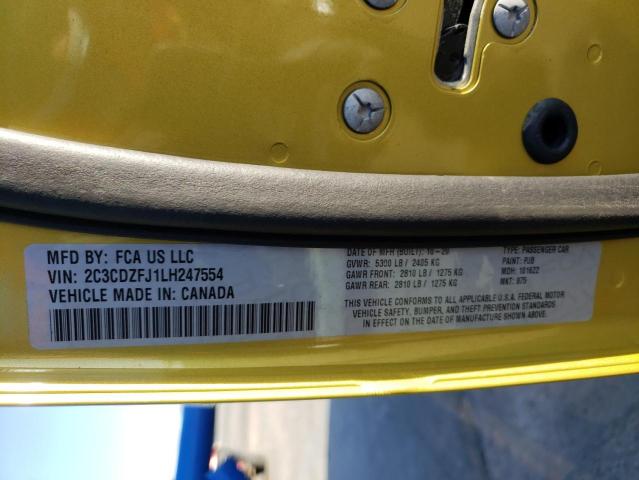 Photo 10 from auction – 2020 DODGE CHALLENGER with VIN 2C3CDZFJ1LH247554