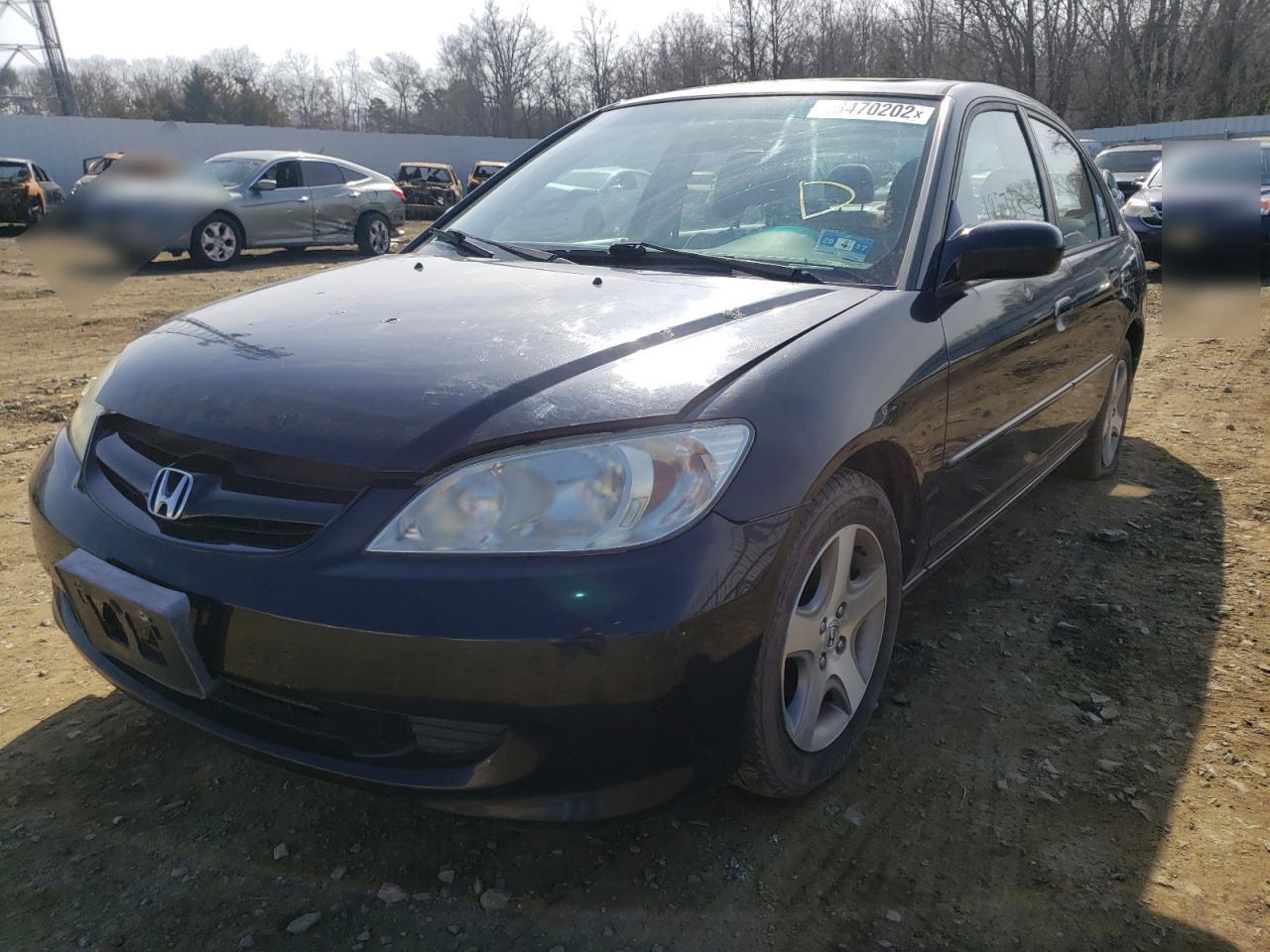 Photo 2 from auction – 2005 HONDA CIVIC EX with VIN 2HGES26795H554223