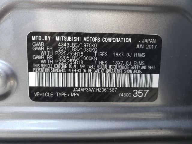 Photo 10 from auction – 2017 MITSUBISHI OUTLANDER with VIN JA4AP3AW1HZ061587