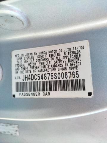 Photo 10 from auction – 2005 ACURA RSX with VIN JH4DC54875S006765