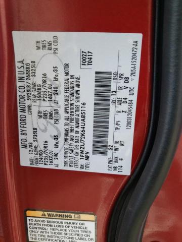 Photo 10 from auction – 2004 FORD EXPLORER X with VIN 1FMZU72K64UA85116