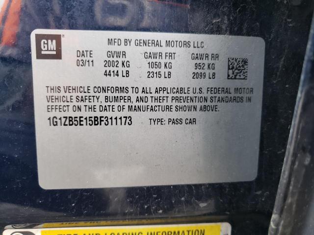Photo 10 from auction – 2011 CHEVROLET MALIBU with VIN 1G1ZB5E15BF311173
