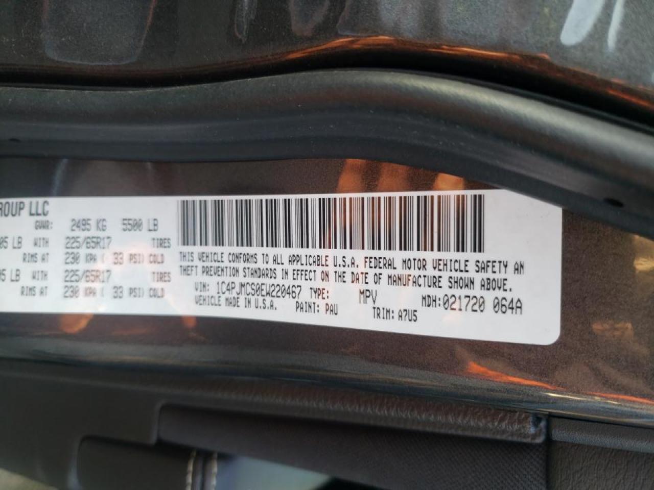 Photo 10 from auction – 2014 JEEP CHEROKEE L with VIN 1C4PJMCS0EW220467